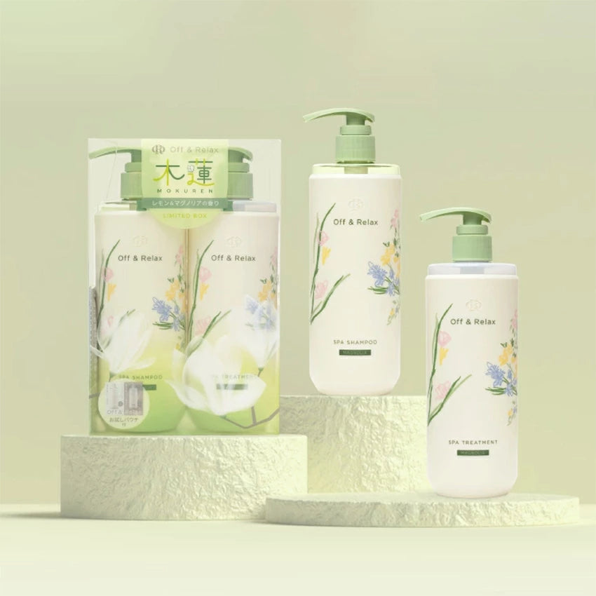 OFF & RELAX Spring Limited Shampoo & Treatment Set Lemon Magnolia 460ml + 460ml
