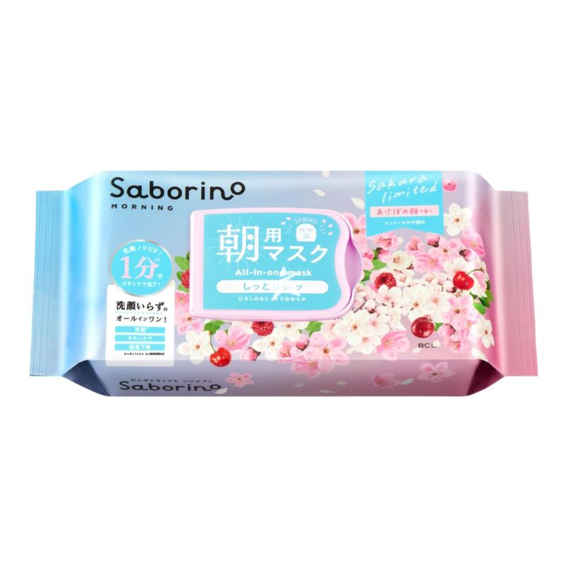 Saborino Morning Wake-Up Sheet Mask N SA24 – “Dawn Sakura” (30 Sheet)