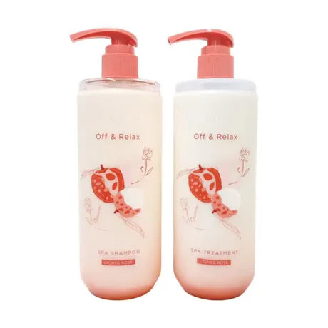 OFF&RELAX Spring Limited Shampoo & Treatment Set Lychee & Rose Scent, 460Ml + 460Ml