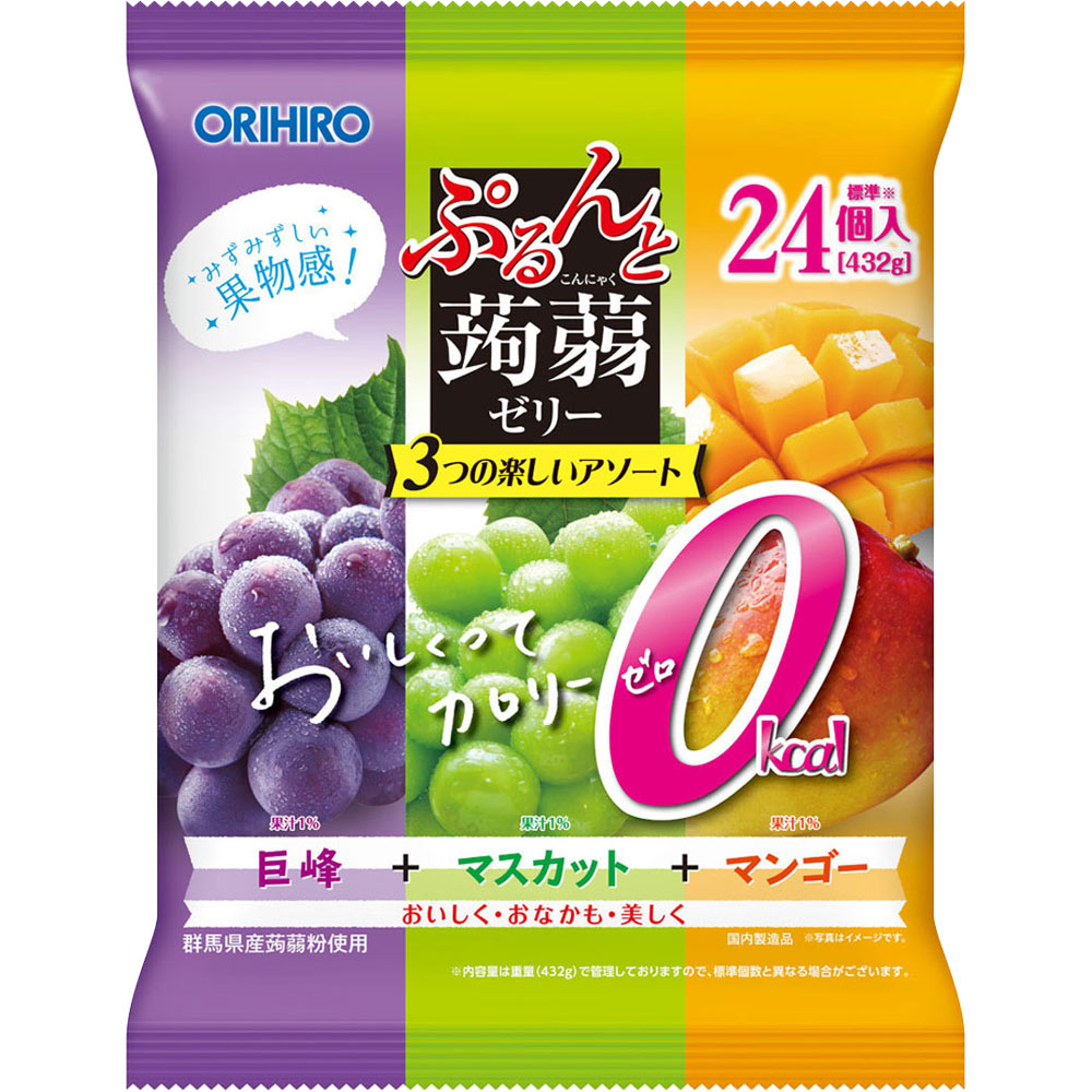 : ORIHIRO Zero-Calorie Konjac Jelly Pouch – (24-Pack)