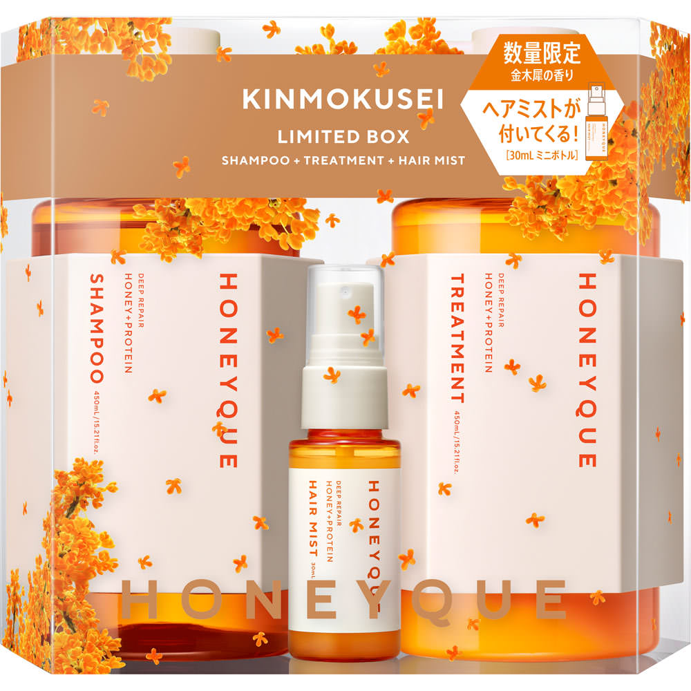 HONEYQUE Osmanthus Limited-Edition – Shampoo + Treatment 450 ml+ Way Hair Mist 30 ml
