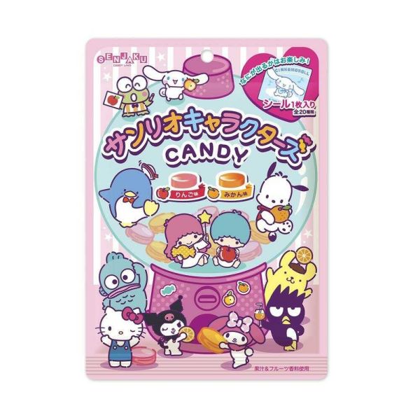 Senjaku Sanrio Characters Fruit Candy Apple & Mandarin Flavor, 50 G
