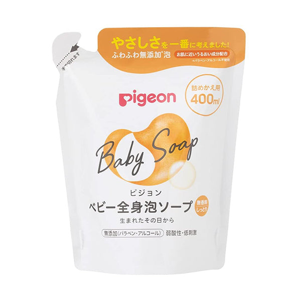 Pigeon Baby Foam Body Wash Refill – Orange (400 ml)