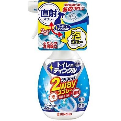 KINCHO Twinkle Toilet Cleaner 2‑Way Spray – Floral Scent, 300 ml