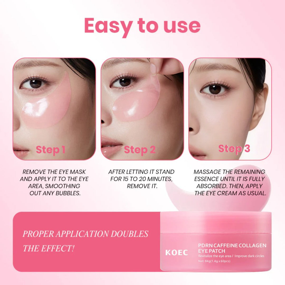Medicube - PDRN Pink Caffeine Collagen Eye Patch (60pcs)