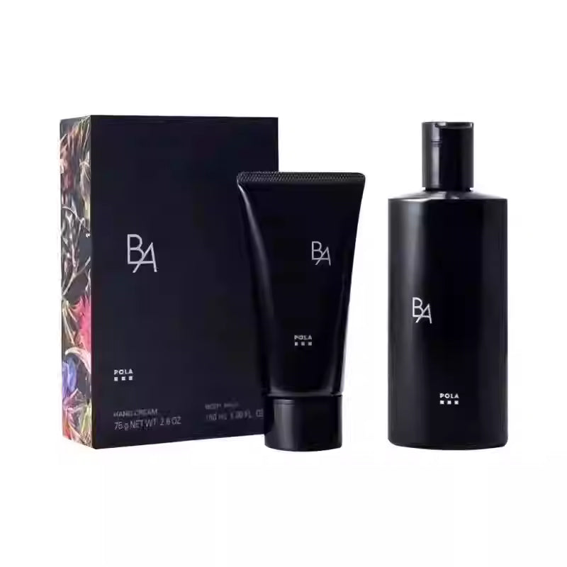 POLA B.A Black Limited Edition Body Care Set – Hand Cream 75g & Body Lotion 150ml