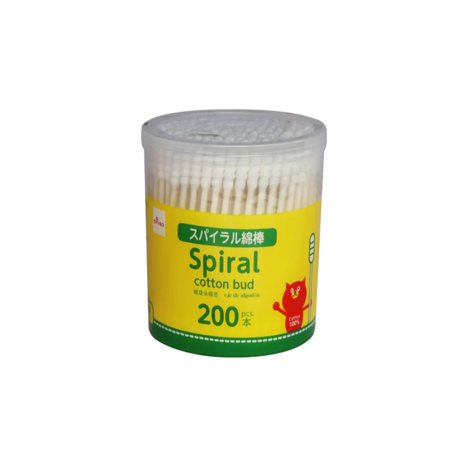 DAISO Spiral Cotton Swabs (200 Pieces)