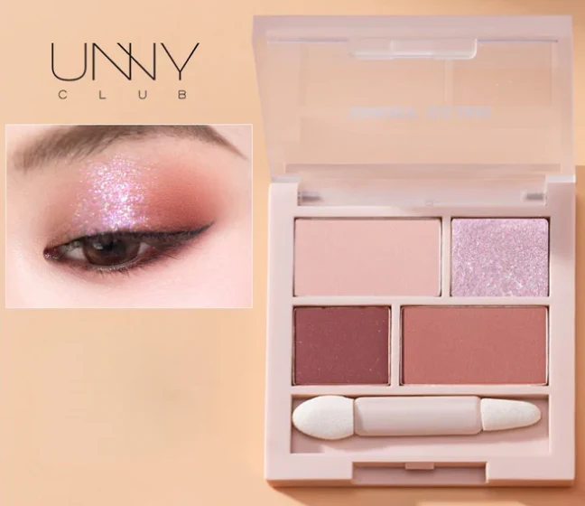 UNNY 4-Color Eyeshadow Palette 03 Pure Rose