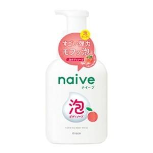 Kracie Naïve Foaming Body Soap (Peach Leaf Extract) – 500 ml Pump