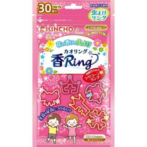 Kincho Kaori Ring Mosquito-Repellent Bracelets – Flower Scent & Fruit Scent (30-Pack Each)
