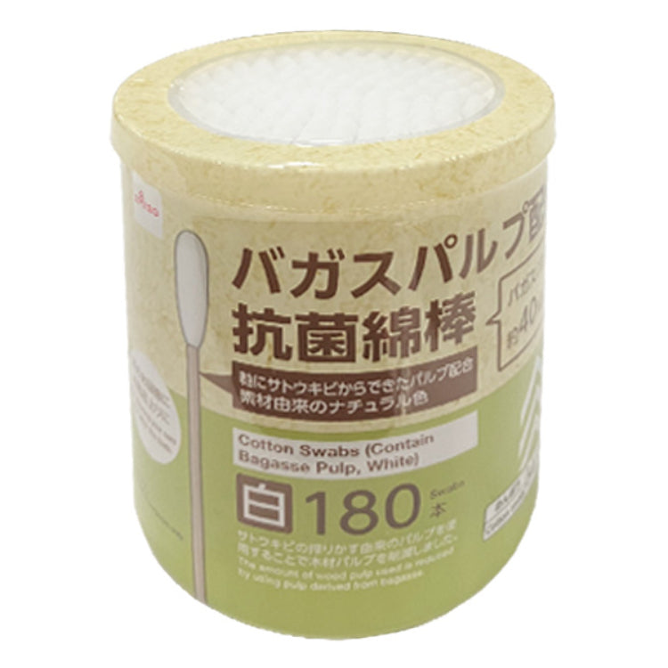 DAISO Antibacterial Cotton Swabs – Paper Stick, 180 Tips