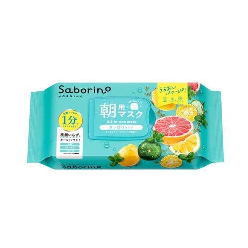 aborino Morning Wake‑Up Sheet Mask N – "Refreshing Fruity" Minty Grapefruit (32 Sheets)