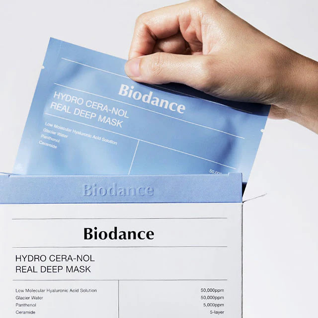 Biodance Hydro Cera‑Nol 深层保湿面膜 4 片装 (34 克 × 4 片)