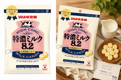 UHA Mikakuto Tokuno Milk 8.2 Rich Milk Candy 88g
