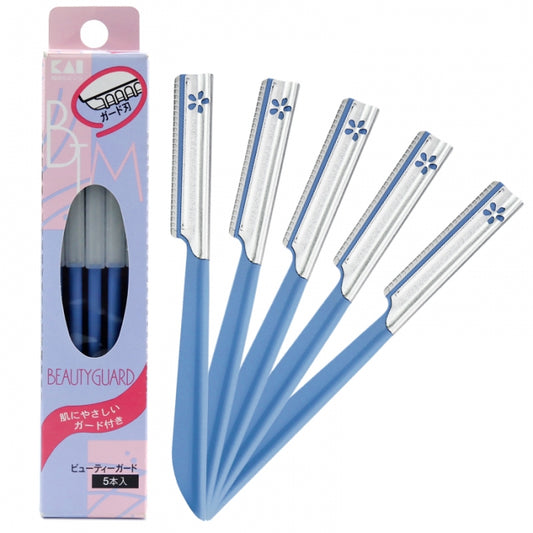 KAI Beauty Guard Face & Eyebrow Razor – 5-Pack