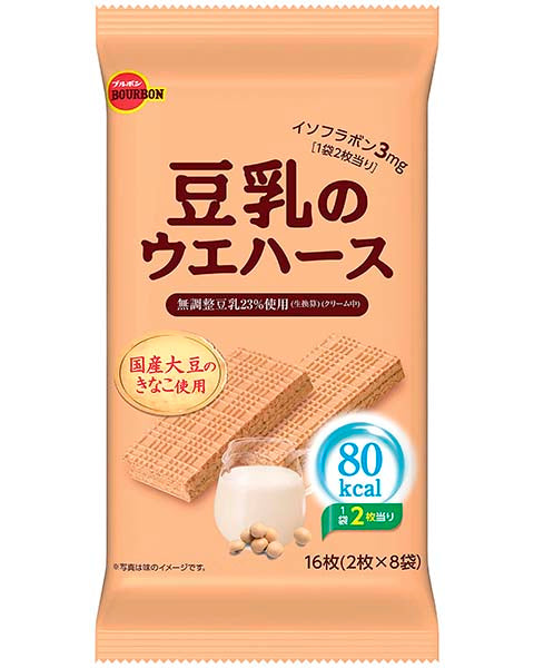 Bourbon Soy Milk Wafer – Kinako Flavor, 16 Pieces