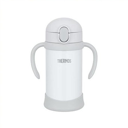 THERMOS Thermos Double Handle Straw Cooler Cup 350ML Gray(膳魔师双把手吸管保冷杯350ML 灰色