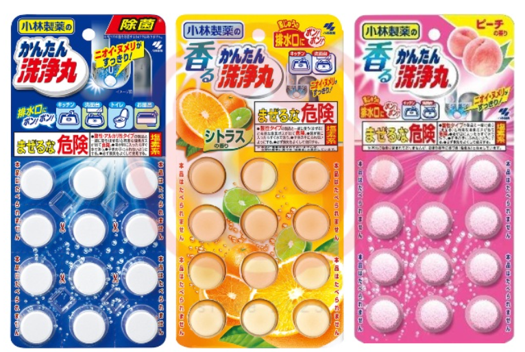 Kobayashi Drain Deodorizer & Cleaner – 12 Tablets