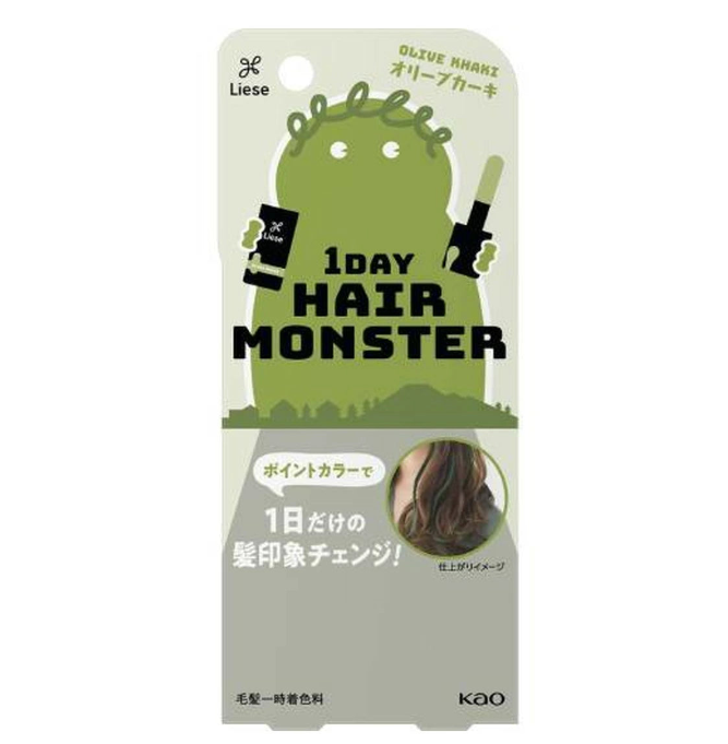 Kao Liese 1DAY Hair Monster Temporary Hair Colour Olive Khaki 20Ml