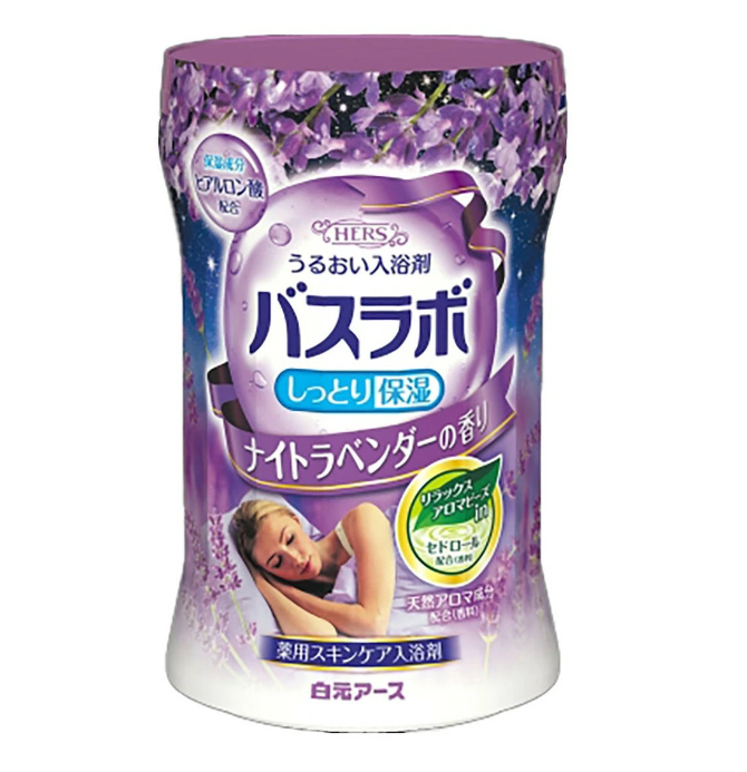 Hakugen Earth HERS Bath Lab Medicated Bath Powder Night Lavender Scent 540G