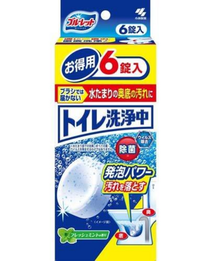 Kobayashi Toilet Cleaning & Deodorizing Effervescent Tablets 6Pcs