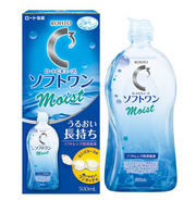 ROHTO C Cube Soft One Moist Contact Lens Solution 500Ml