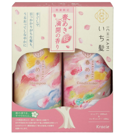 Ichikami Spring Blossom Shampoo & Conditioner Set 480Ml + 480G