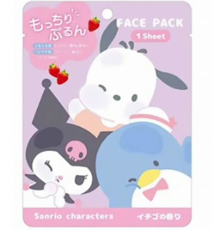 CRUX Sanrio Characters Face Mask Purple 1pc