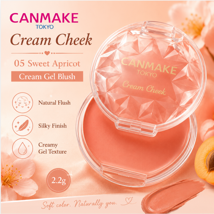 CANMAKE Cream Cheek 05 Sweet Apricot 2.2G