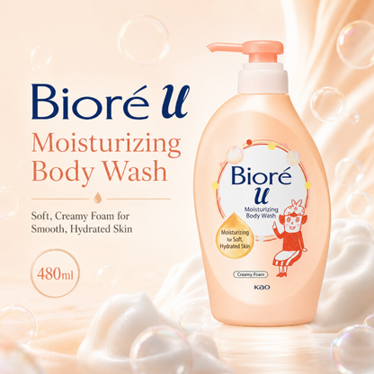Kao Biore U Moisturizing Body Wash Floral Fruity Scent Pump 480Ml