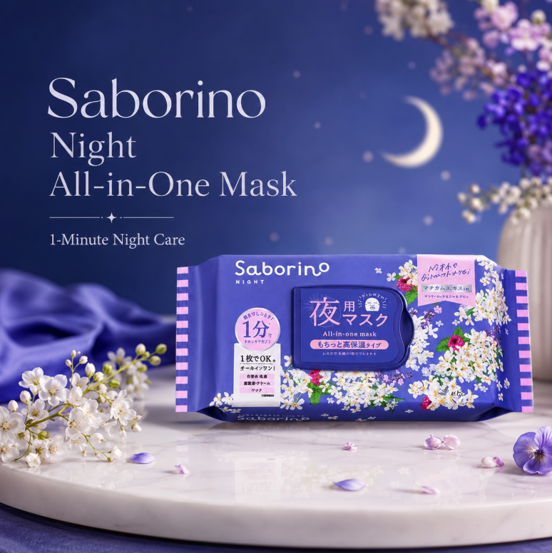 Saborino Good Night Sheet Mask Limited Ginmokusei Silver Osmanthus Scent 30 Sheets