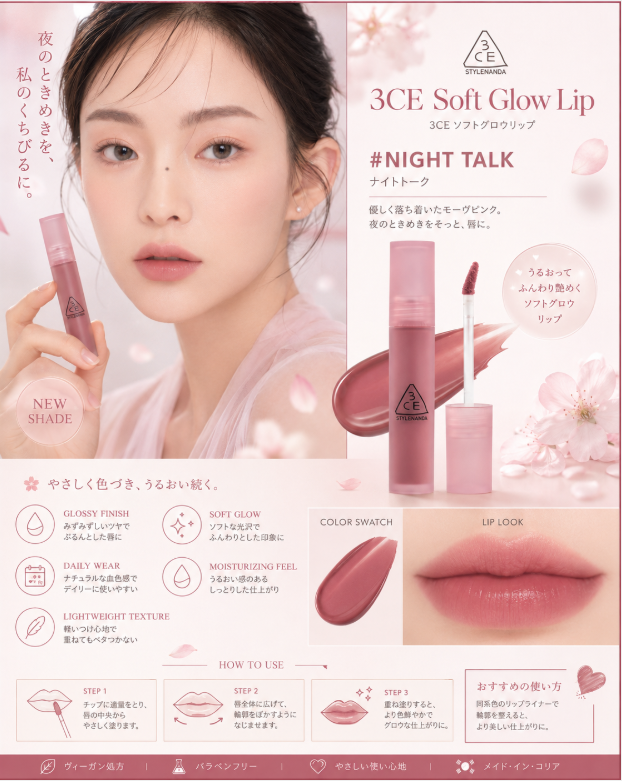 3CE Blur Water Tint Night Talk 4.6G