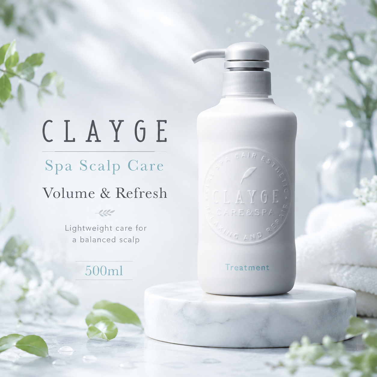 CLAYGE Onsen Spa Scalp Balance Conditioner Volume & Refresh 500Ml