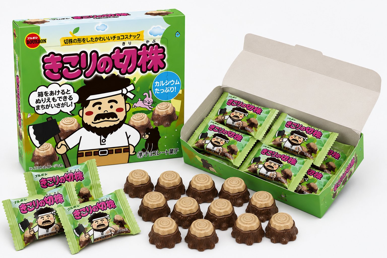 Bourbon Kikori No Kirikabu Chocolate Biscuit Snack 66g