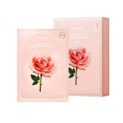 JM GLOW LUMINOUS FLOWER FIRMING MASK ROSE 10PCS