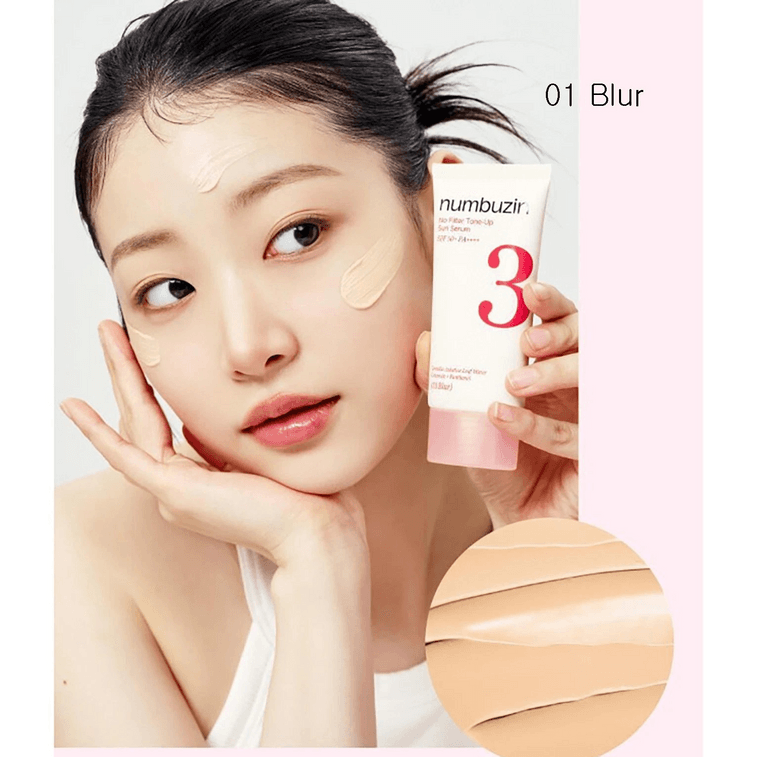 Numbuzin - No.3 No Filter Tone-Up Sun Serum 01 Blur SPF50+ PA++++ 50ml