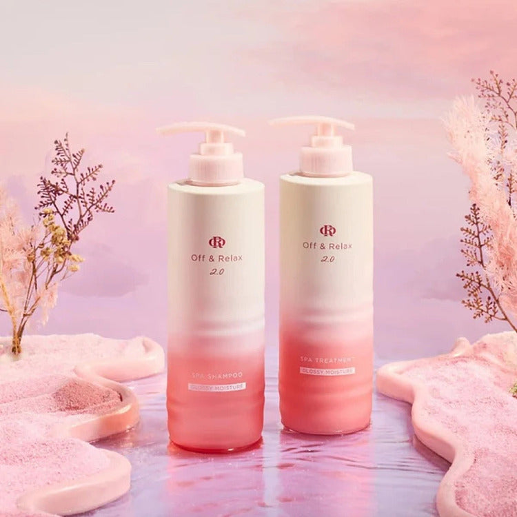 OFF&RELAX 2.0 Limited Shampoo & Treatment Set Pink with Free Comb 460ml + 460ml