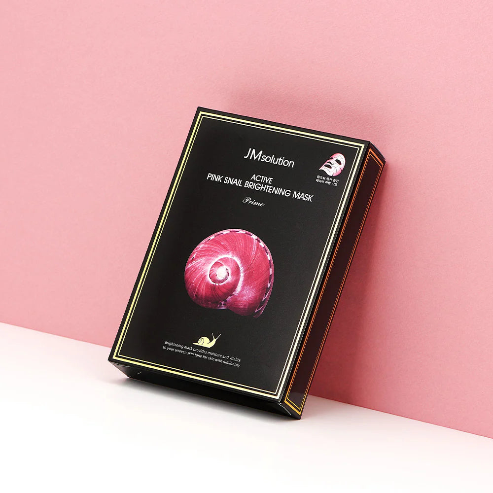 JMSOLUTION Pink Snail Brightening Mask 30ml x 10pcs
