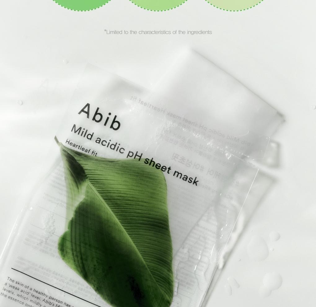 ABIB Mild Acidic pH Sheet Mask Heartleaf Fit 10pcs