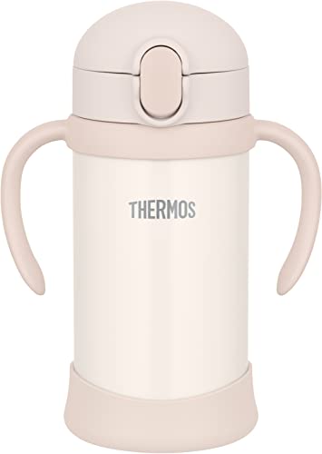 THERMOS Thermos Double Handle Straw Cooler Cup 350ML Off-White(膳魔师双把手吸管保冷杯350ML 米白色