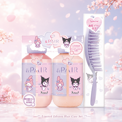 &Honey Sanrio Limited Hair Care Set – My Melody & Kuromi with Hair Brush