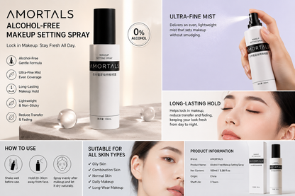 AMORTALS Alcohol-Free Makeup Setting Spray 100ml