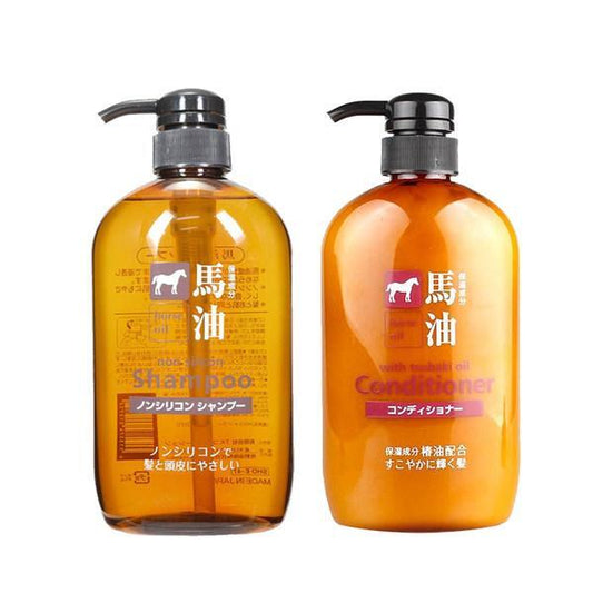 KUMANOYUSHI Horse Oil Shampoo & Conditioner 600 ml