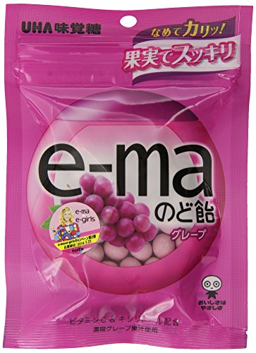 UHA e-ma Throat Candy Grape 50g