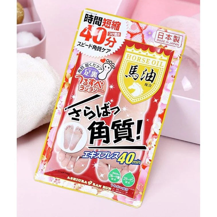 MYM Ashiura Ran Run Horse Oil Foot Peeling Mask 30ml × 2