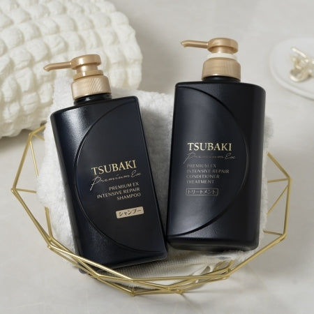 Shiseido TSUBAKI Premium EX Intensive Repair Shampoo & Conditioner Set – 490 ml Each