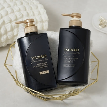 Shiseido TSUBAKI Premium EX Intensive Repair Shampoo & Conditioner Set – 490 ml Each