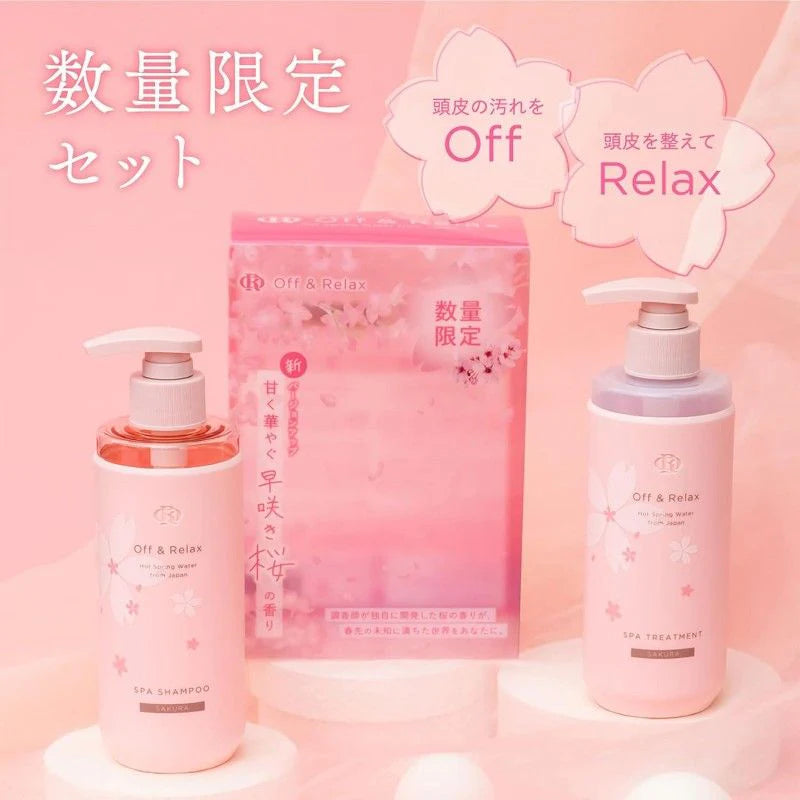 OFF & RELAX Sakura Limited-Edition – Shampoo & Conditioner (260 ml × 2)