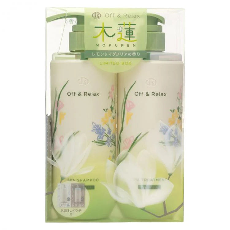OFF & RELAX Spring Limited Shampoo & Treatment Set Lemon Magnolia 460ml + 460ml