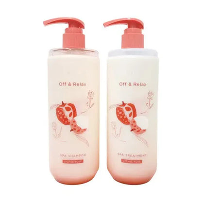 OFF&RELAX Spring Limited Shampoo & Treatment Set Lychee & Rose Scent, 460Ml + 460Ml
